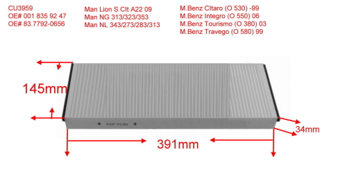 FILTER MAN LION CU3959